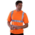 Orange - Side - Yoko Mens High-Vis Short-Sleeved T-Shirt