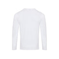White - Back - Premier Mens Long John Roll Sleeve T-Shirt