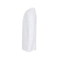 White - Side - Premier Mens Long John Roll Sleeve T-Shirt