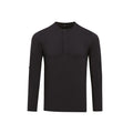 Black - Front - Premier Mens Long John Roll Sleeve T-Shirt