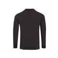 Black - Back - Premier Mens Long John Roll Sleeve T-Shirt