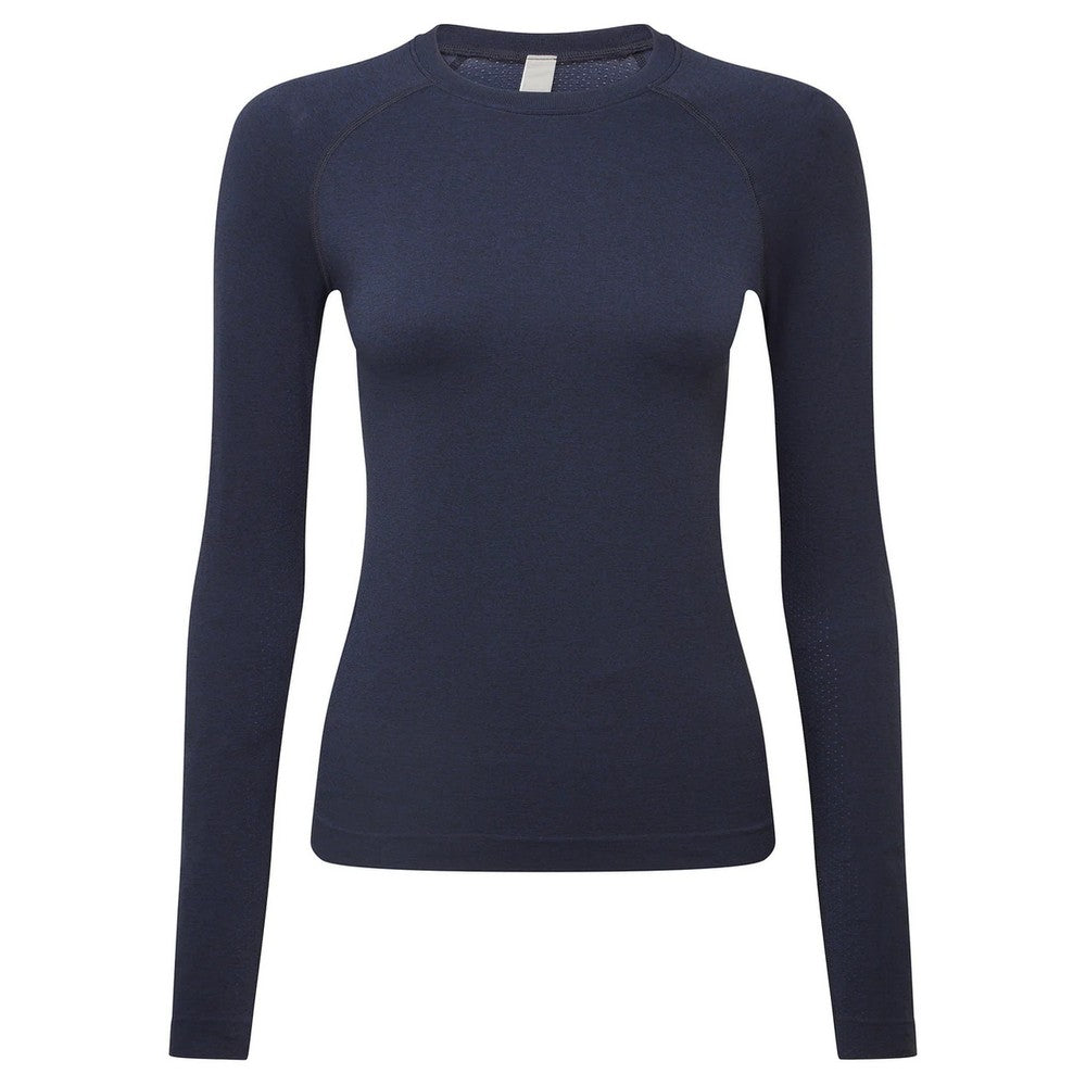 Heather Navy - Front - Onna Womens-Ladies Unstoppable Fresh Underscrub Heather Base Layer Top