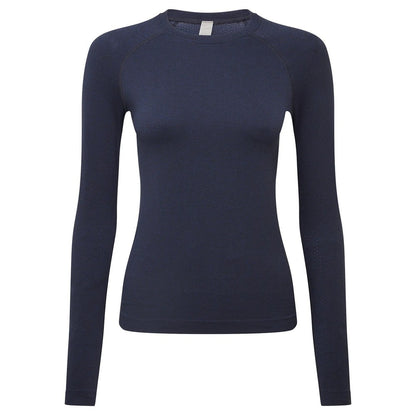 Heather Navy - Front - Onna Womens-Ladies Unstoppable Fresh Underscrub Heather Base Layer Top