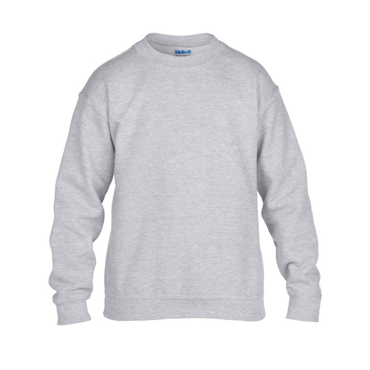 Sports Grey - Front - Gildan Childrens-Kids Heavy Blend Drop Shoulder Sweatshirt