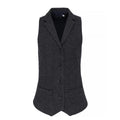 Charcoal - Front - Premier Womens-Ladies Herringbone Waistcoat