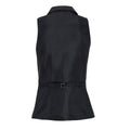 Charcoal - Back - Premier Womens-Ladies Herringbone Waistcoat