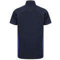 Navy-Royal Blue - Back - Finden & Hales Childrens-Kids Performance Contrast Piping Polo Shirt