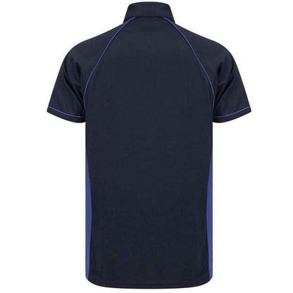 Navy-Royal Blue - Back - Finden & Hales Childrens-Kids Performance Contrast Piping Polo Shirt