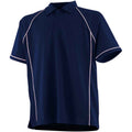 Navy-White - Front - Finden & Hales Childrens-Kids Performance Contrast Piping Polo Shirt