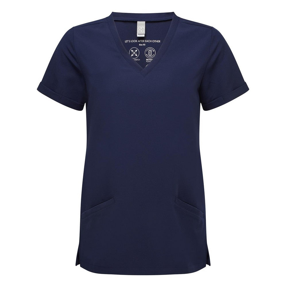 Navy - Front - Onna Womens-Ladies Roll Up Work Tunic