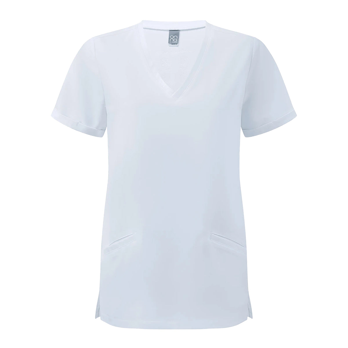 Vital White - Front - Onna Womens-Ladies Roll Up Work Tunic