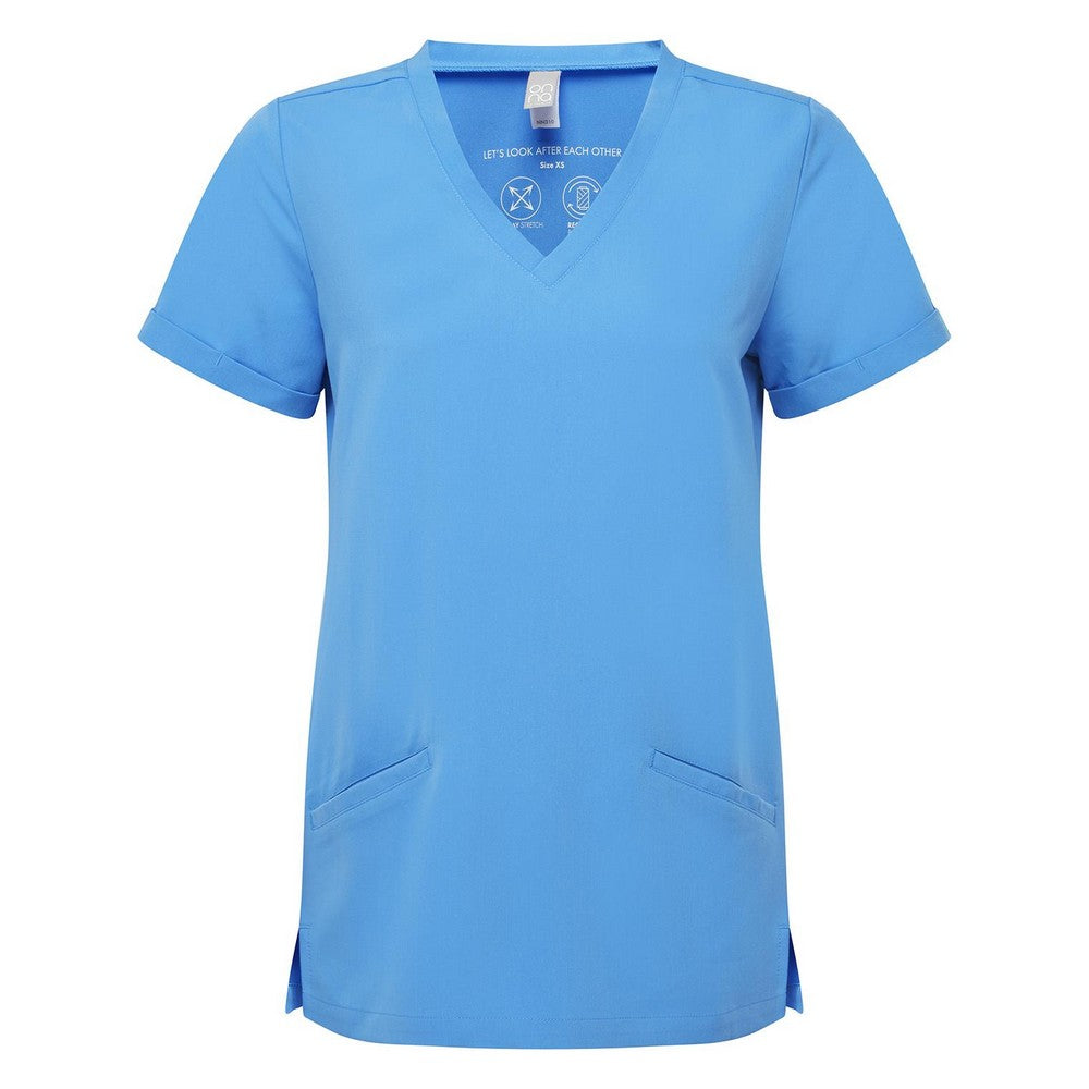 Ceil Blue - Front - Onna Womens-Ladies Roll Up Work Tunic
