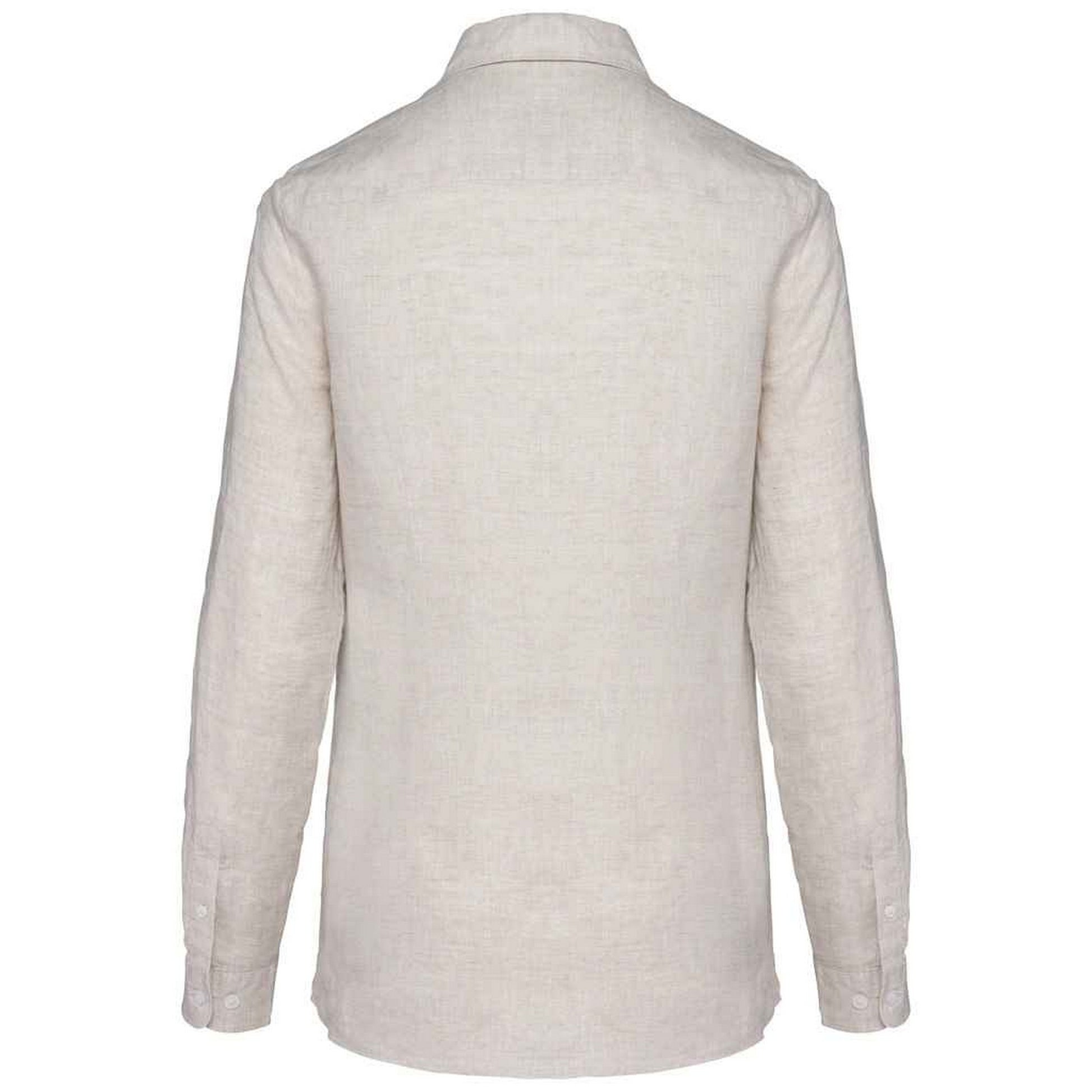 Linen - Back - Native Spirit Womens-Ladies Linen Long-Sleeved Shirt