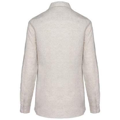 Linen - Back - Native Spirit Womens-Ladies Linen Long-Sleeved Shirt