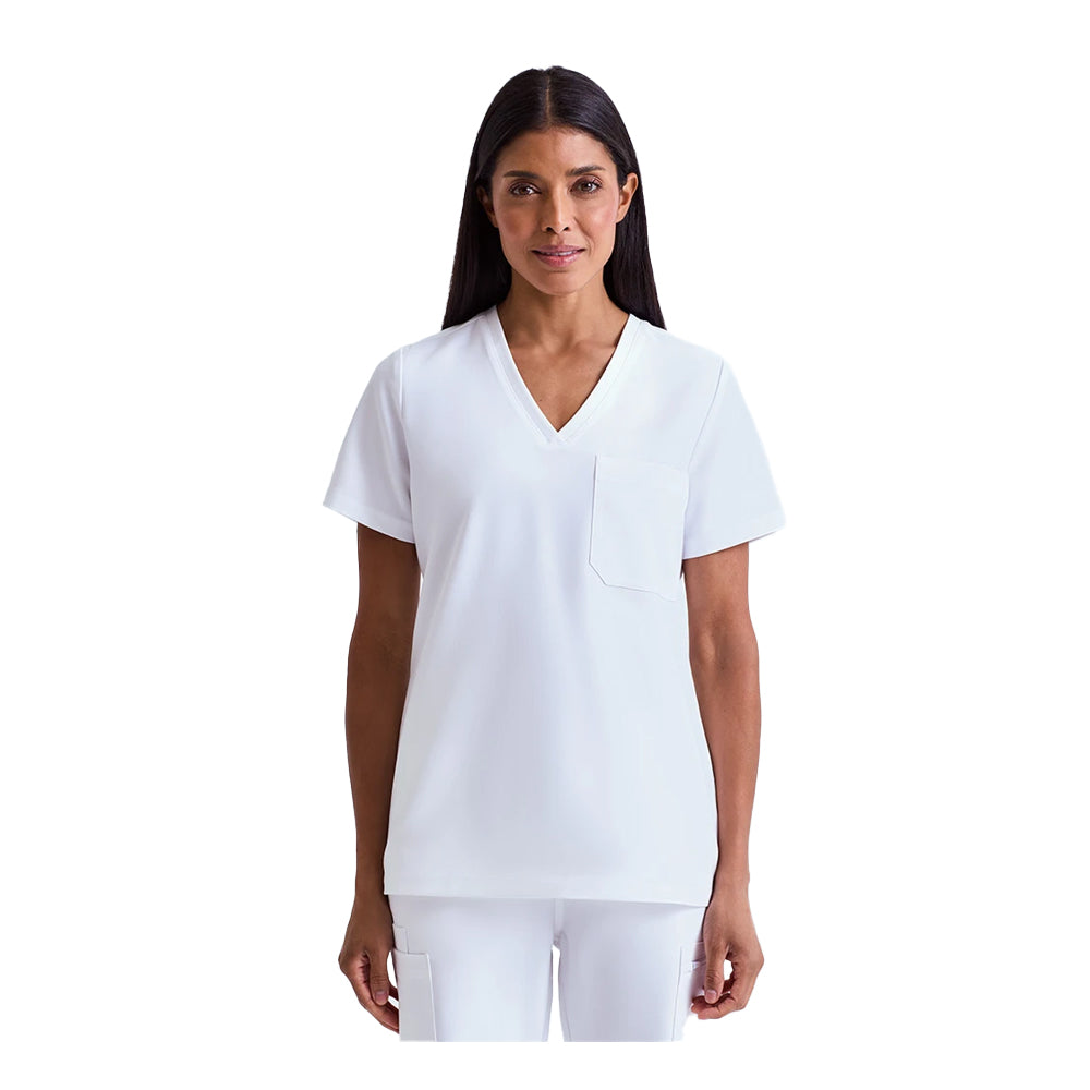 Vital White - Back - Onna Womens-Ladies Limitless Work Tunic