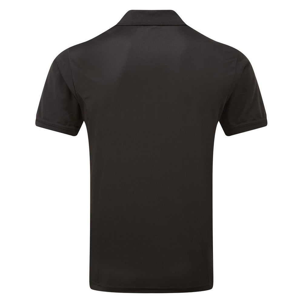 Black - Back - Premier Mens Coolchecker Pique Polo Shirt