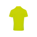 Neon Yellow - Back - Premier Mens Coolchecker Pique Polo Shirt