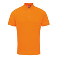 Neon Orange - Front - Premier Mens Coolchecker Pique Polo Shirt