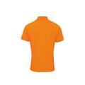 Neon Orange - Back - Premier Mens Coolchecker Pique Polo Shirt