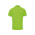 Neon Green - Back - Premier Mens Coolchecker Pique Polo Shirt