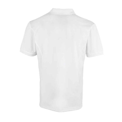 White - Back - Premier Mens Coolchecker Pique Polo Shirt