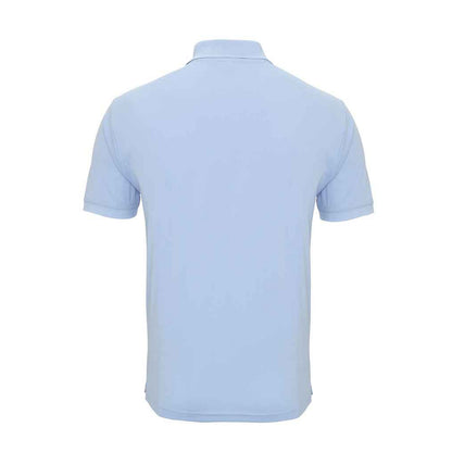 Light Blue - Back - Premier Mens Coolchecker Pique Polo Shirt