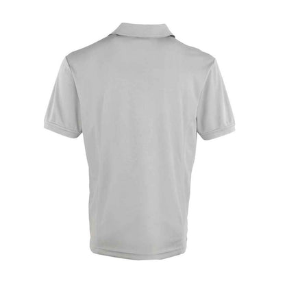 Silver - Back - Premier Mens Coolchecker Pique Polo Shirt