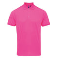 Neon Pink - Front - Premier Mens Coolchecker Pique Polo Shirt
