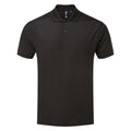 Black - Front - Premier Mens Coolchecker Pique Polo Shirt