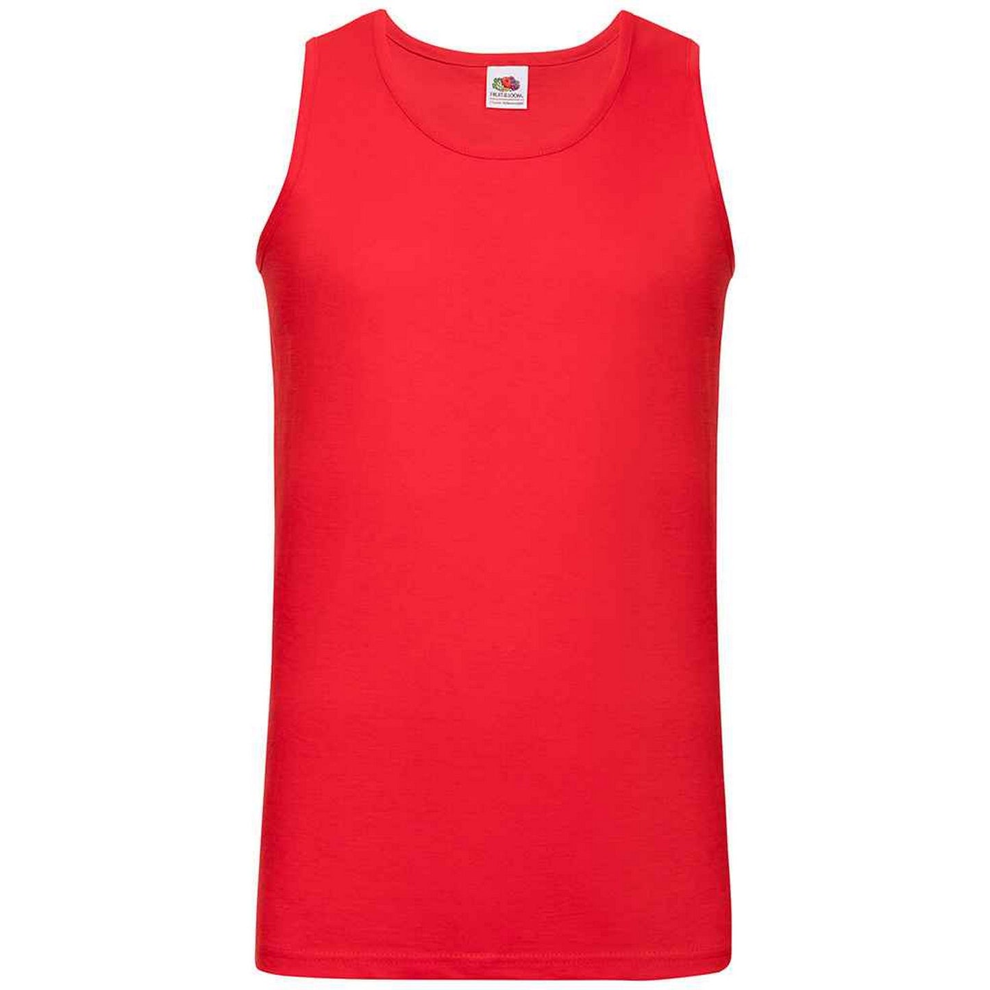 Red - Front - Fruit of the Loom Mens Athletic Vest Top
