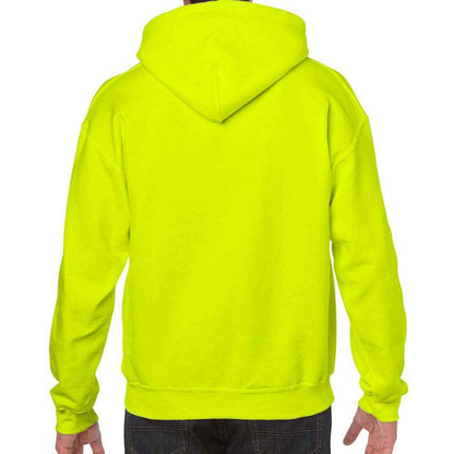 Safety Green - Back - Gildan Unisex Adult Heavy Blend Hoodie