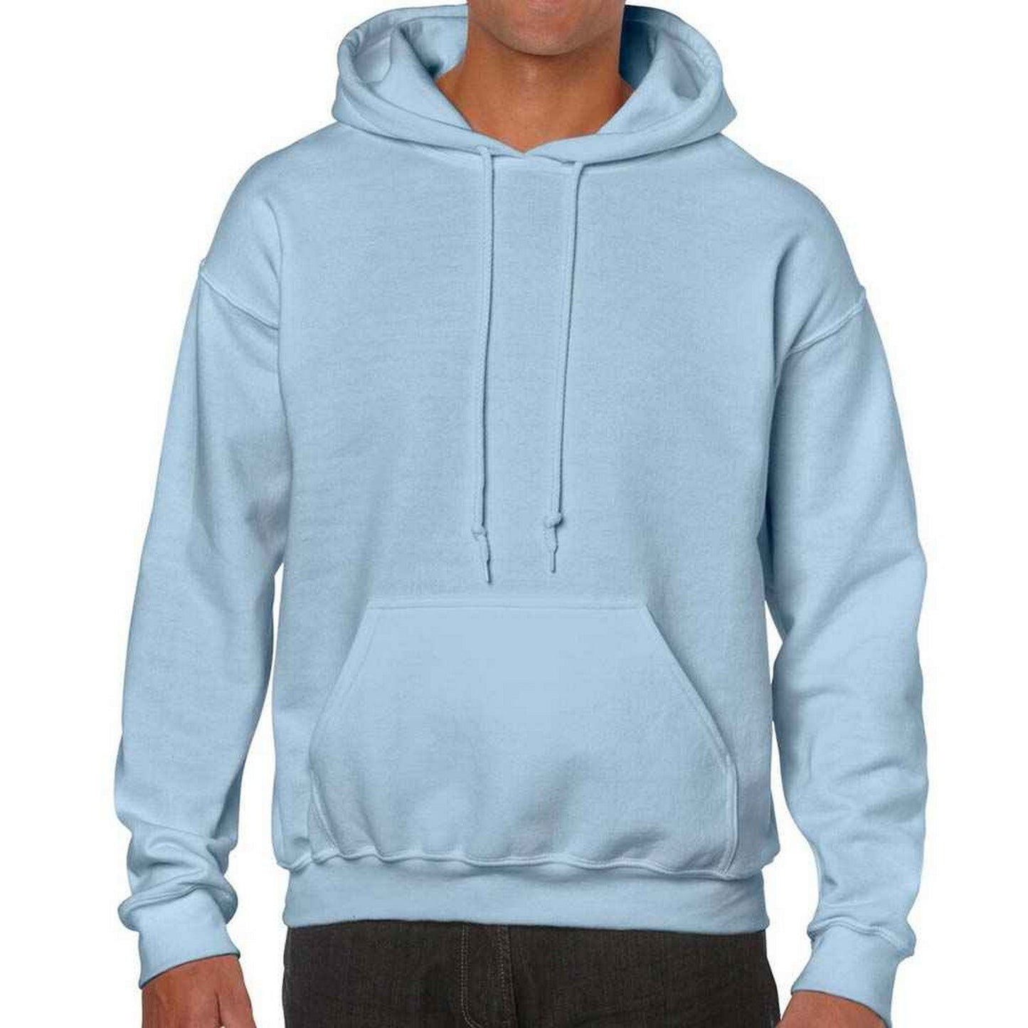 Light Blue - Front - Gildan Unisex Adult Heavy Blend Hoodie