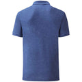 Heather Royal - Back - Fruit of the Loom Mens Pique Polo Shirt