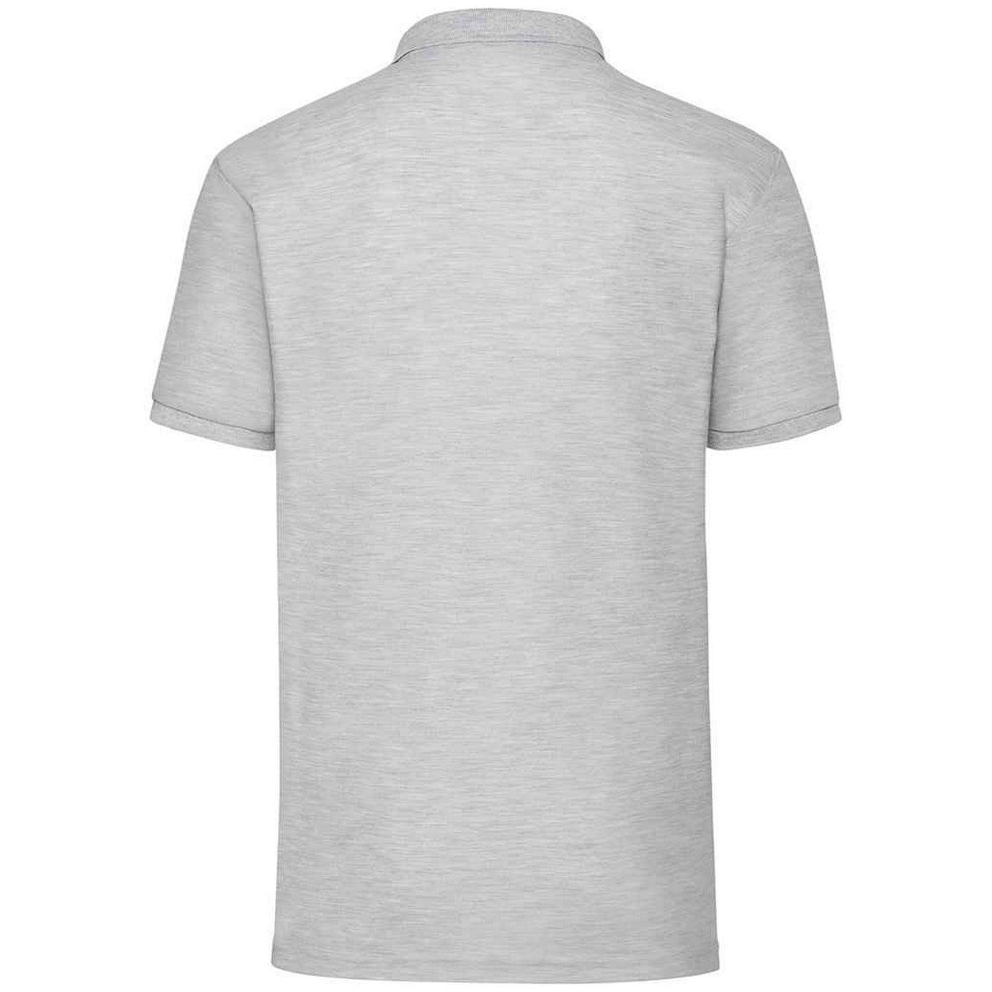 Heather Grey - Back - Fruit of the Loom Mens Pique Polo Shirt