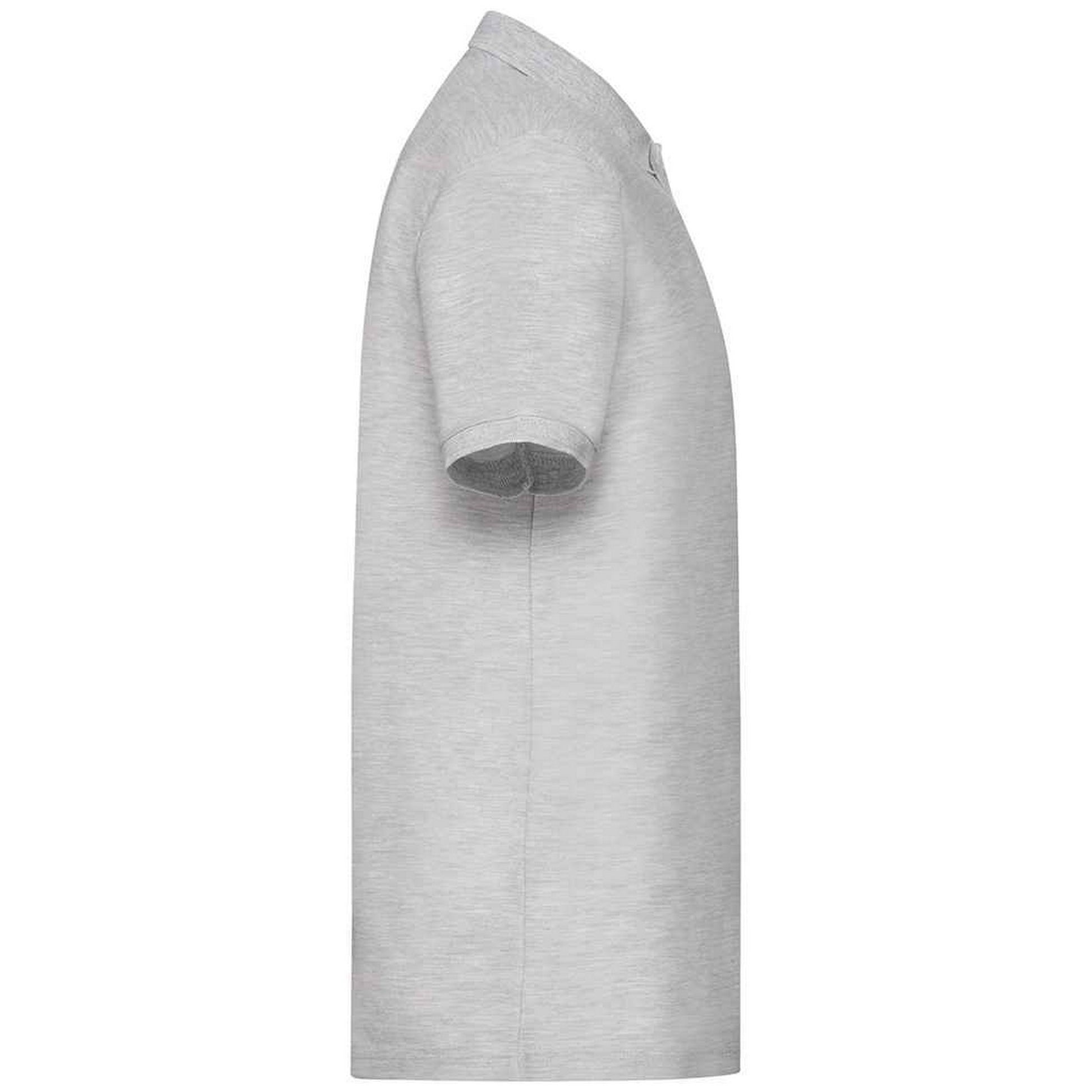 Heather Grey - Side - Fruit of the Loom Mens Pique Polo Shirt