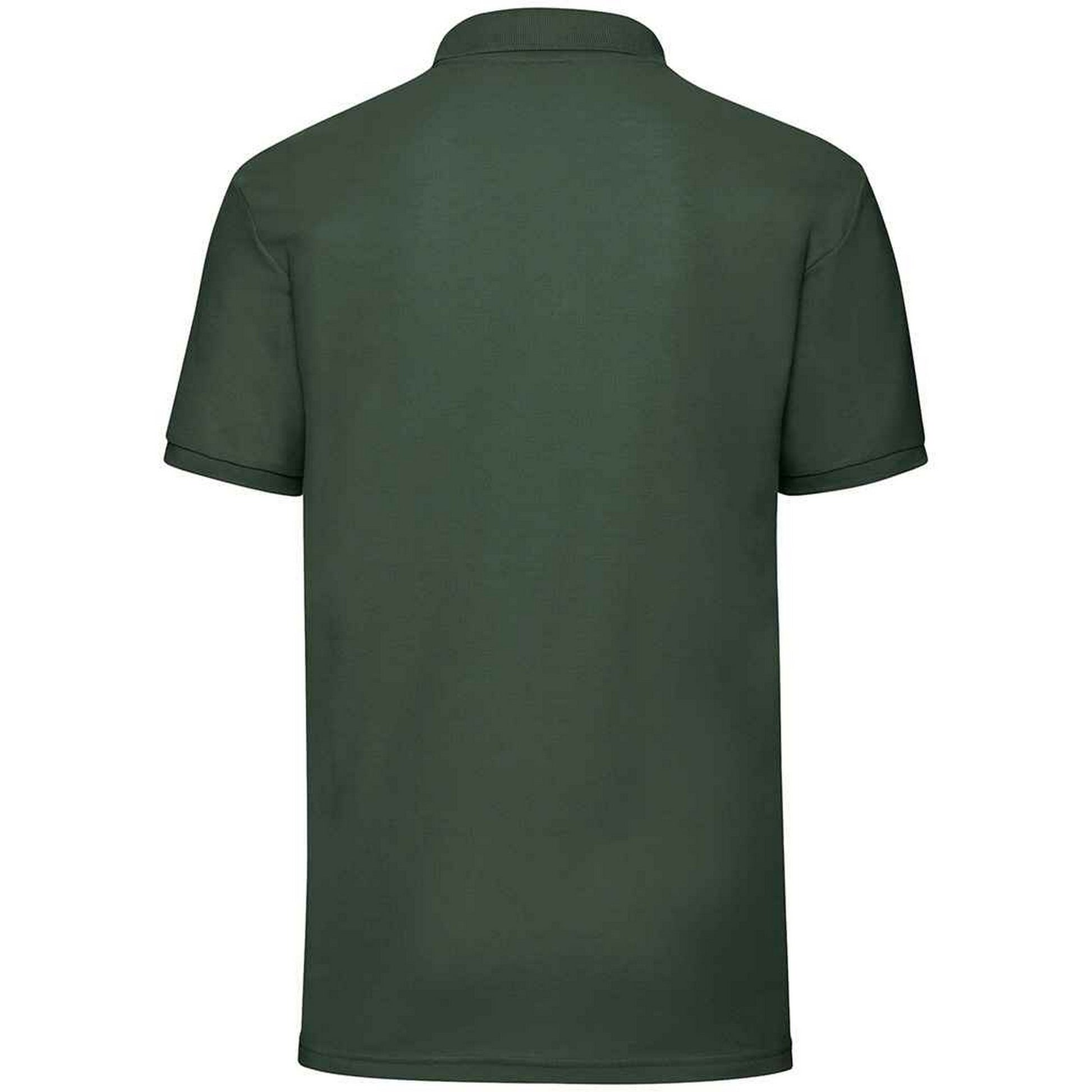 Bottle Green - Back - Fruit of the Loom Mens Pique Polo Shirt