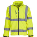 Yellow - Front - Yoko Unisex Adult Hi-Vis Soft Shell Jacket