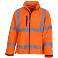 Orange - Front - Yoko Unisex Adult Hi-Vis Soft Shell Jacket