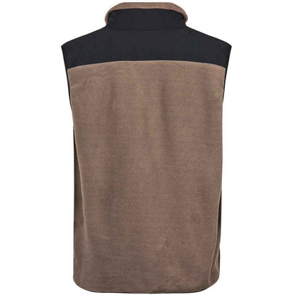 Clay-Black - Back - Tee Jays Mens Mountain Fleece Body Warmer