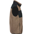 Clay-Black - Side - Tee Jays Mens Mountain Fleece Body Warmer