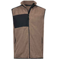 Clay-Black - Front - Tee Jays Mens Mountain Fleece Body Warmer