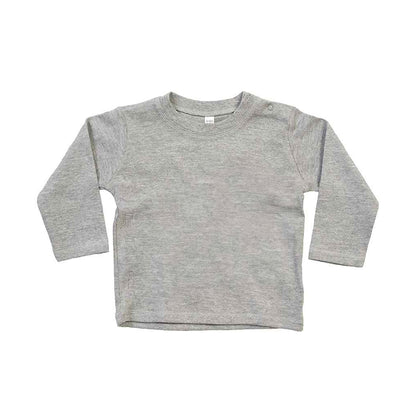 Heather Marl - Front - Babybugz Baby Heather Long-Sleeved T-Shirt