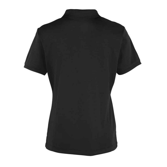 Black - Back - Premier Womens-Ladies Coolchecker Pique Polo Shirt