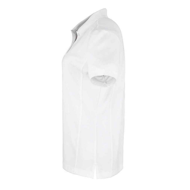 White - Side - Premier Womens-Ladies Coolchecker Pique Polo Shirt