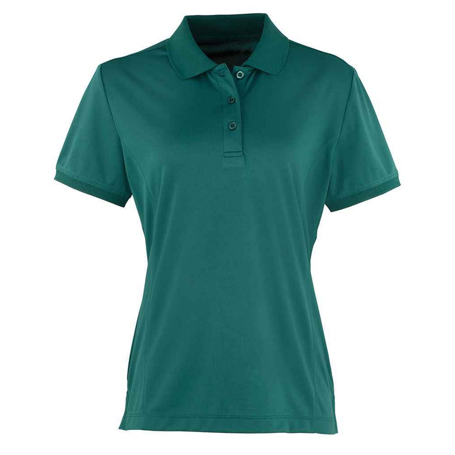 Bottle Green - Front - Premier Womens-Ladies Coolchecker Pique Polo Shirt