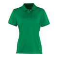 Kelly Green - Front - Premier Womens-Ladies Coolchecker Pique Polo Shirt