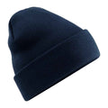 French Navy - Front - Beechfield Unisex Adult Original Polylana Cuffed Beanie