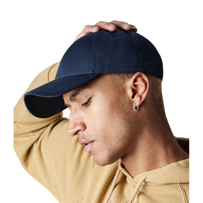 Navy - Back - Beechfield Unisex Adult 6 Panel Air-Mesh Cap