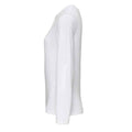 White - Side - Premier Womens-Ladies Long John Plain Roll Sleeve T-Shirt