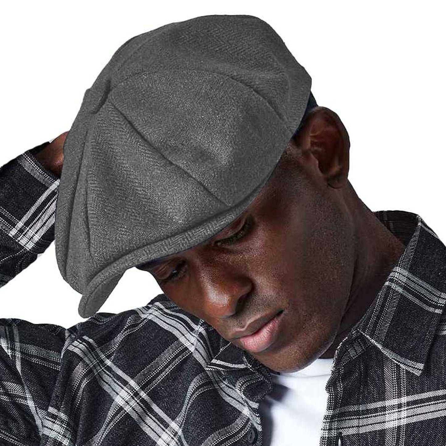 Charcoal - Back - Beechfield Unisex Adult Heritage Baker Boy Cap